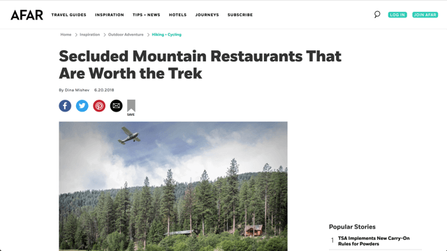 AFAR.com – Secluded Mountain Restaurants That Are Worth the Trek