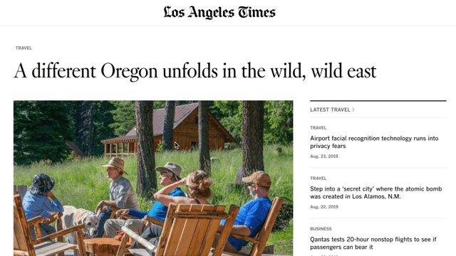 Los Angeles Times – A different Oregon unfolds in the wild, wild east
